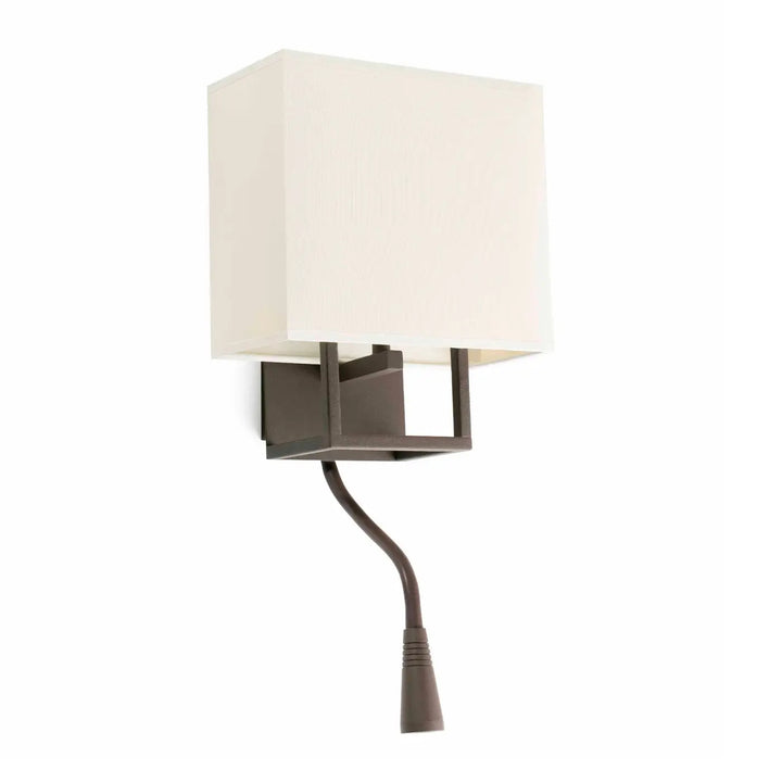 Applique murale Vesper brune avec liseuse de Faro Barcelona
