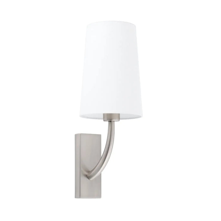 Applique murale Rem nickel mat et abat-jour blanc de Faro Barcelona