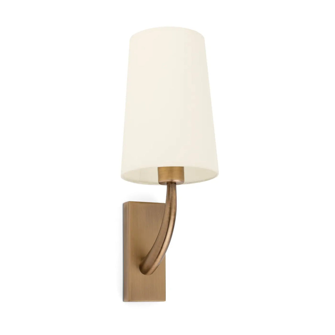 Applique murale Rem vieil or et abat-jour beige de Faro Barcelona