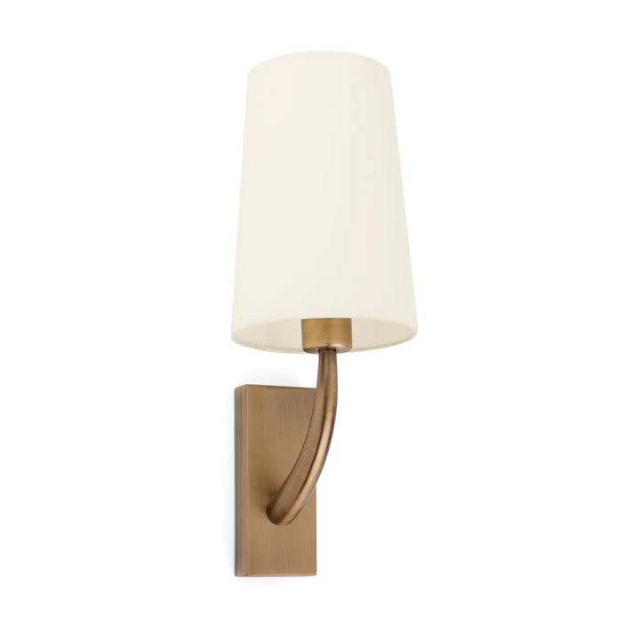 Applique murale Rem vieil or et abat-jour beige de Faro Barcelona