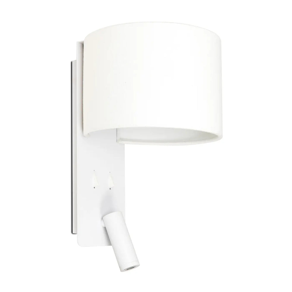 Applique murale Fold blanche avec liseuse de Faro Barcelona
