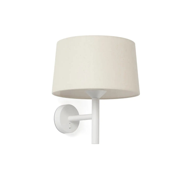 Applique Windsor blanche abat-jour lin de Faro Barcelona