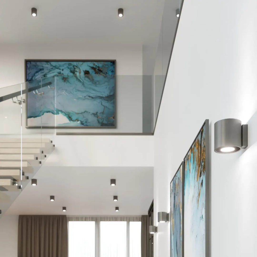 Applique murale kinkiet orbis 1 anthracite avec lumière led intégrée et finition métallique moderne pour intérieur contemporain