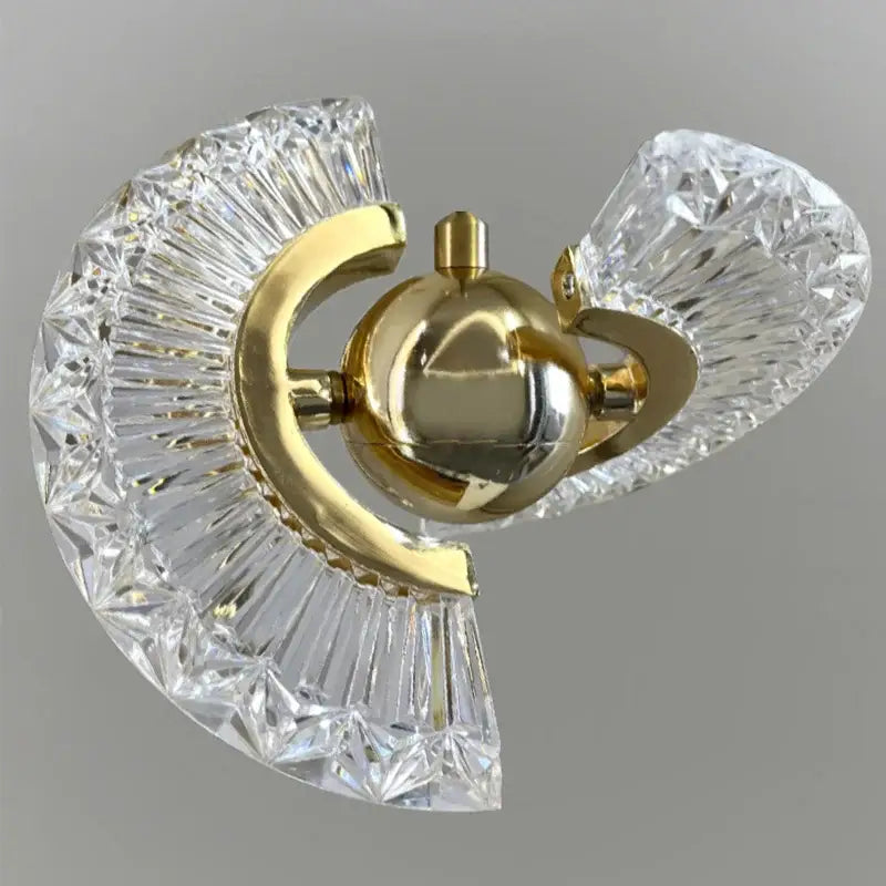 Applique Murale Art Déco En Aluminium Avec Design Original Doré