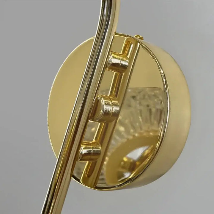 Applique Murale Art Déco En Aluminium Avec Design Original Doré