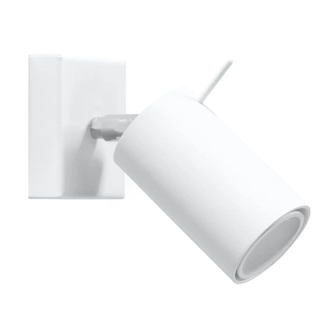 Applique murale ring blanc cylindre avec murale à bras pour totale liberté d’aménagement et confort d’utilisation