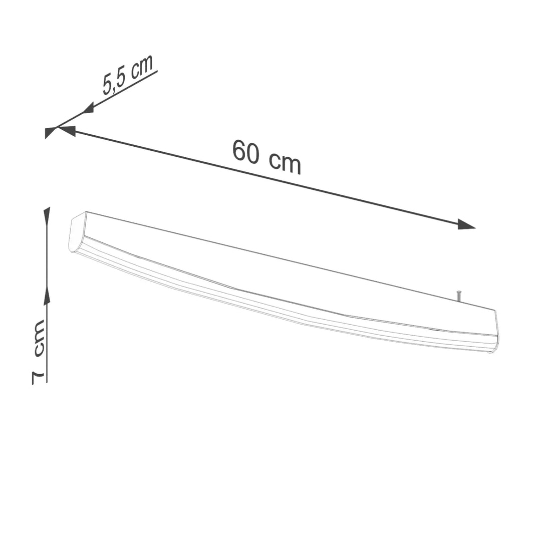 Applique murale jorun 4000k blanc design élégant luminaire à led 60 cm avec rainures horizontales subtiles
