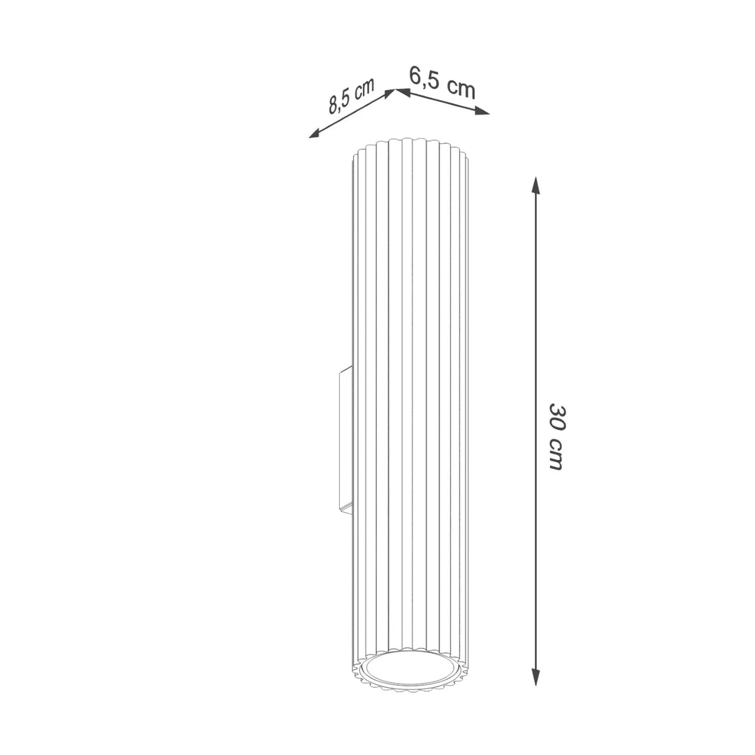 Applique murale karbon 30 blanche avec design minimaliste et ampoules gu10 interchangeables pour plafonnier karbon allie