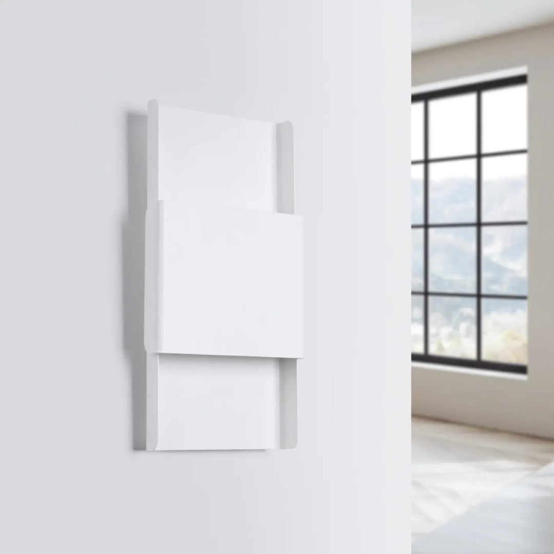 Applique murale durlin blanc minimaliste avec design géométrique épuré pour variété d’intérieurs modernes