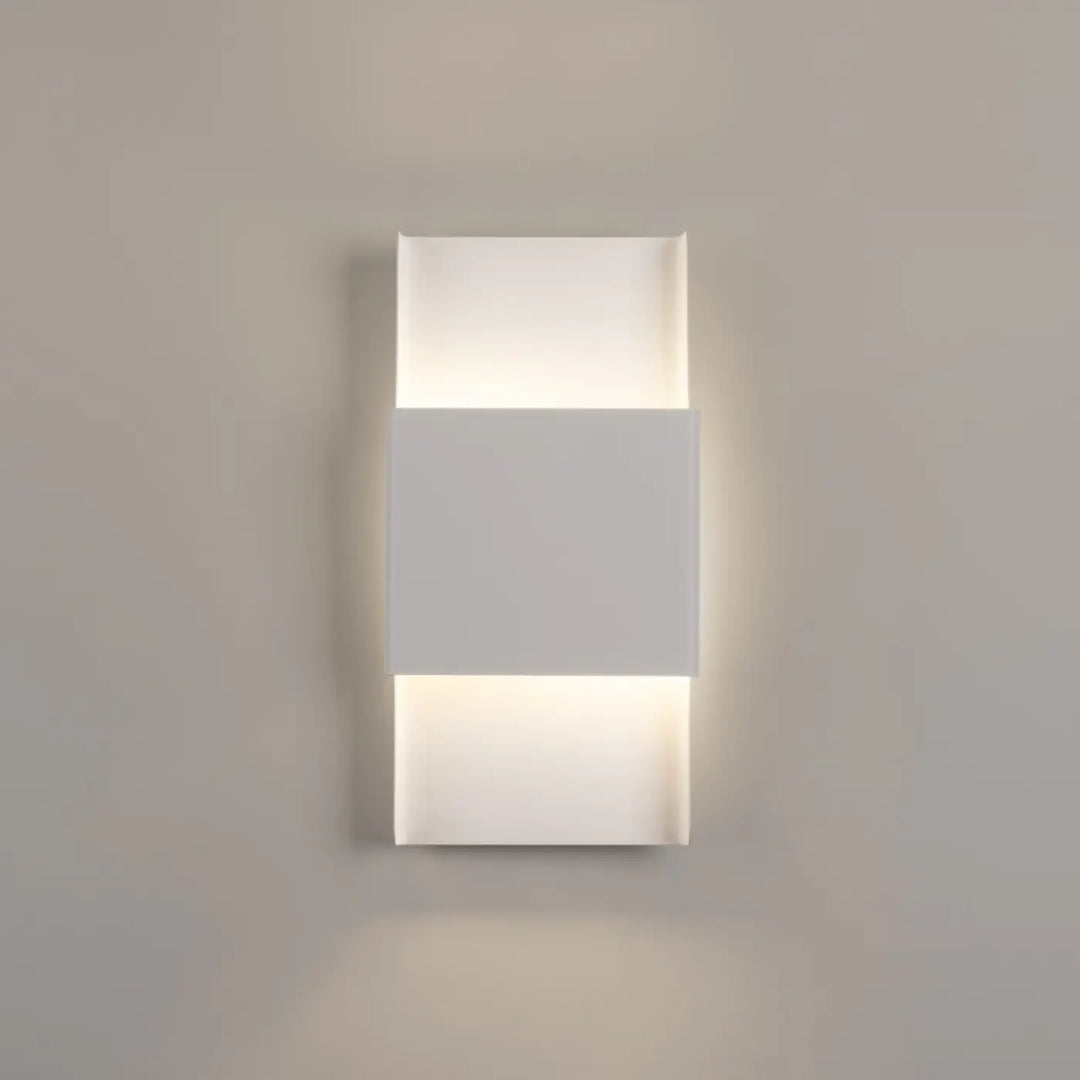 Applique murale durlin blanc rectangulaire minimaliste avec éclairage d ambiance pour variété d intérieurs