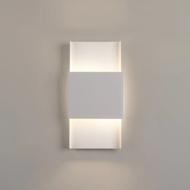 Applique murale durlin blanc rectangulaire minimaliste avec éclairage d ambiance pour variété d intérieurs