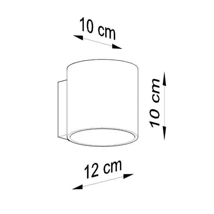 Kinkiet orbis applique murale blanc en bois naturel cylindrique minimaliste 10 cm diamètre 12 cm hauteur