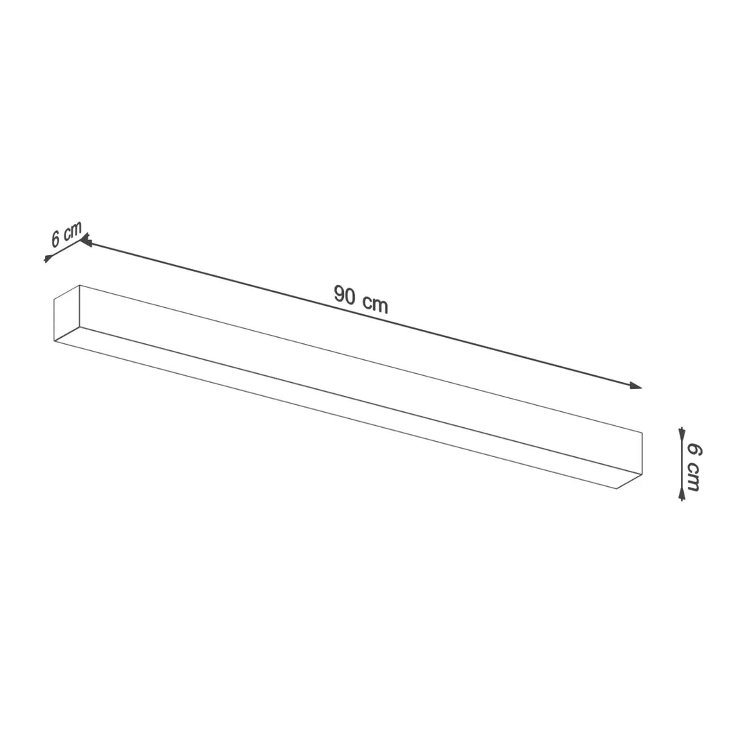 Applique murale pinne 90 4000k blanc de 90 cm x 6 cm optimisée pour paramètres d’éclairage et lampe suspendue