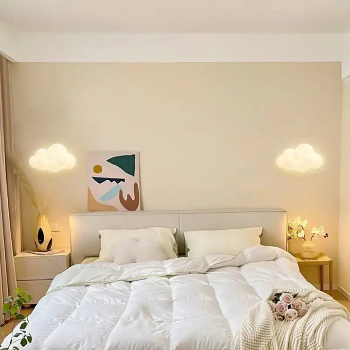 Applique Murale Blanche À L’Effet Réaliste En Forme De Nuage