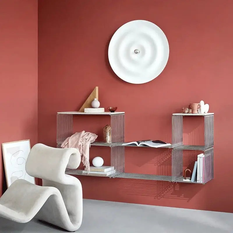 Applique Murale Blanche Ondulée En Aluminium Moderne