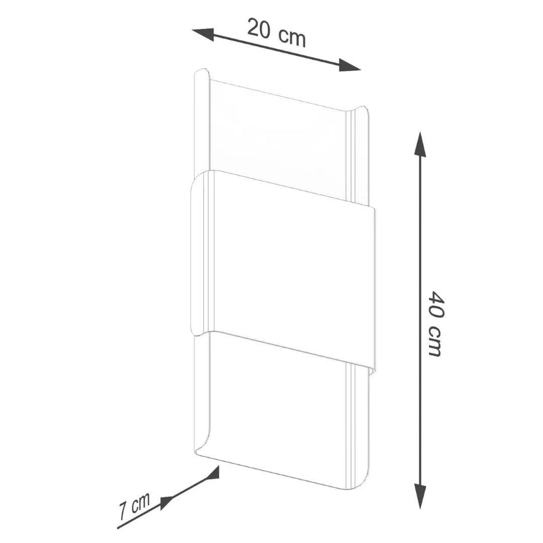 Applique durlin minimaliste or et blanc avec trois compartiments verticaux adaptée à une variété d’intérieurs