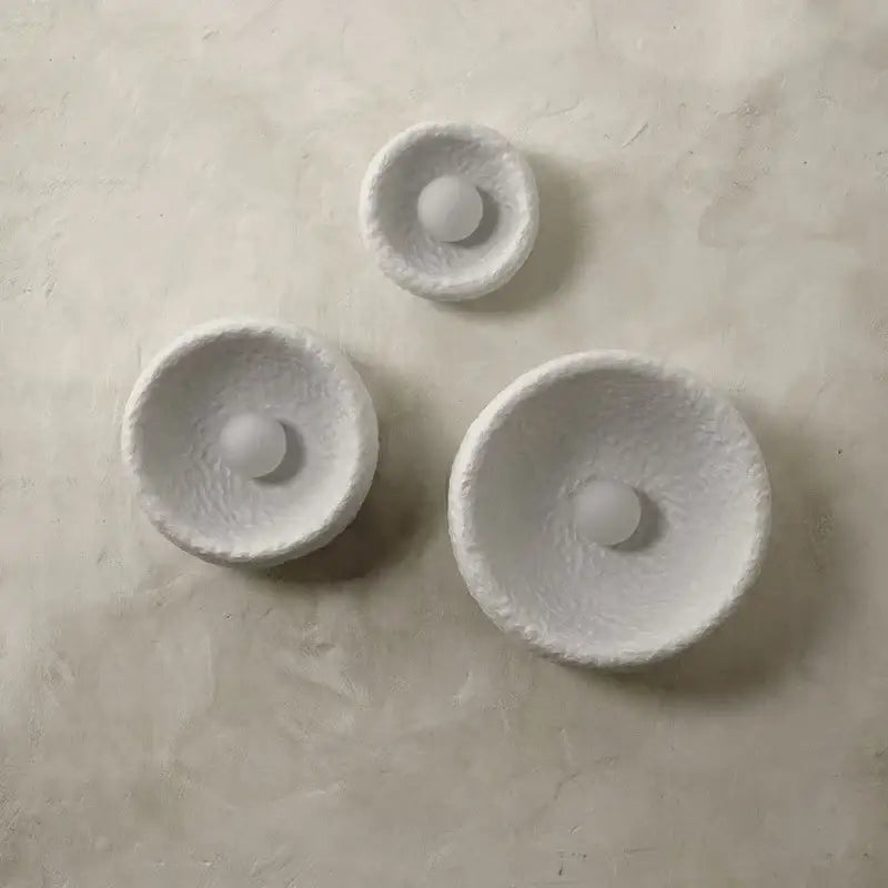 Applique Murale Blanche En Résine Style Japonais Élégant