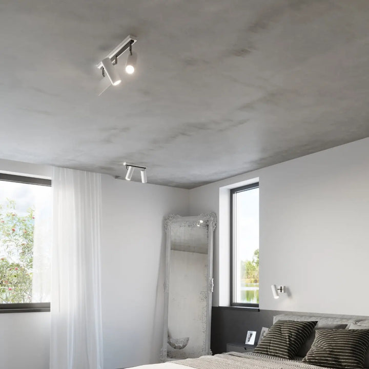 Applique murale minimaliste serie direzione avec éclairage élégant spots ajustables blanc plafond moderne