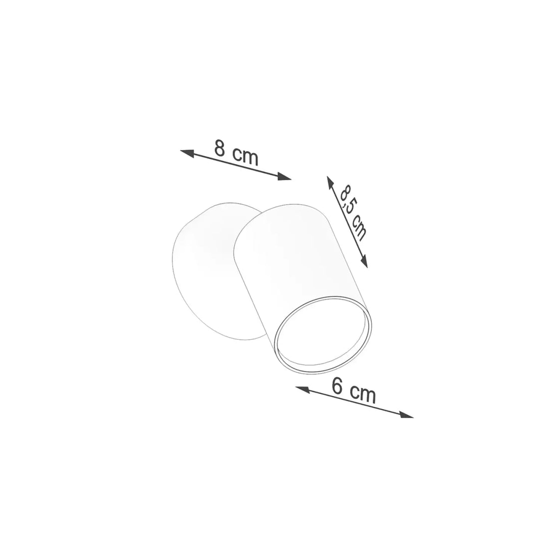 Applique murale lemmi 1 blanc en cylindre avec module led offrant une lumière conviviale et dimensions compactes
