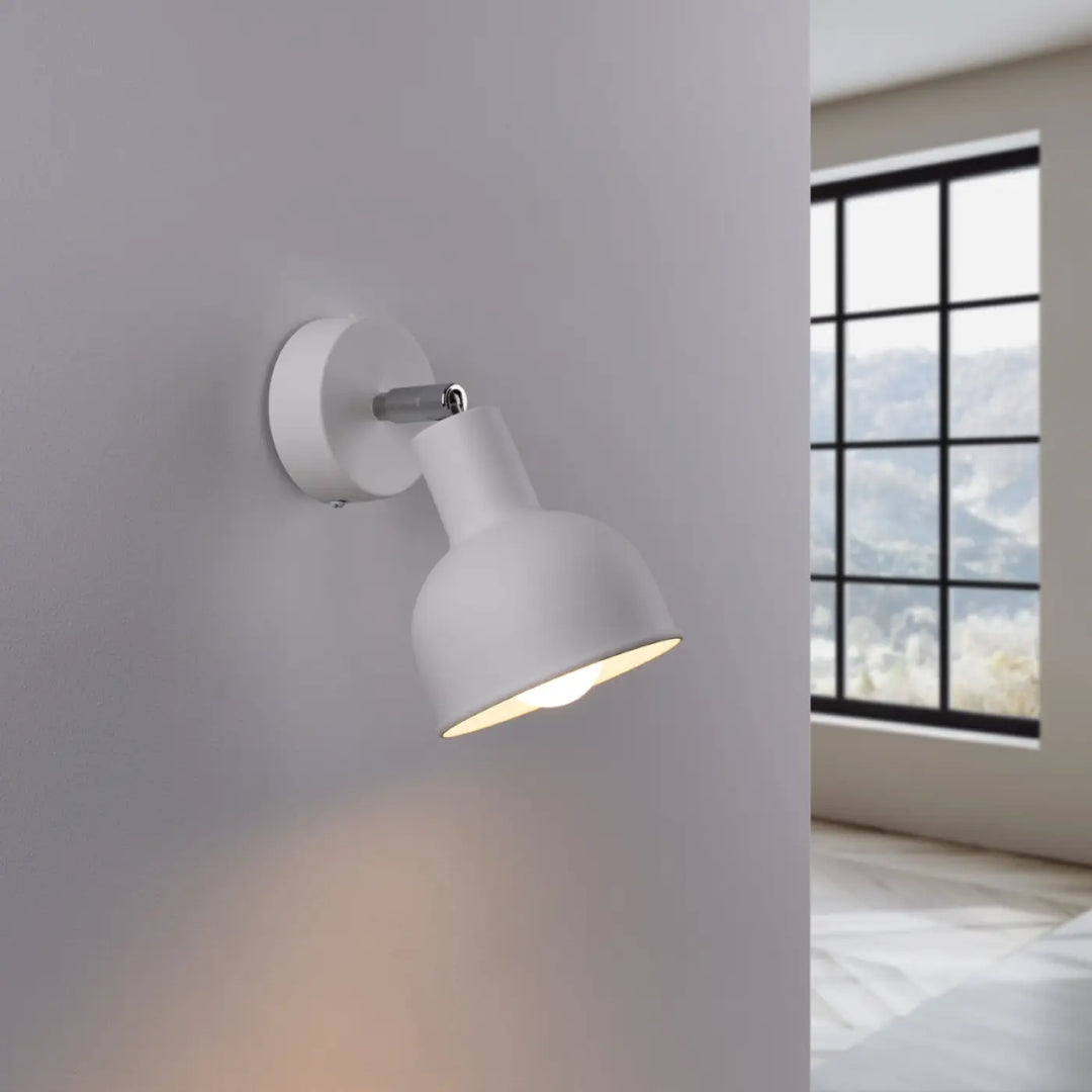 Applique murale lampe elba blanc avec minimalisme combiné et éléments subtils en finition mate moderne
