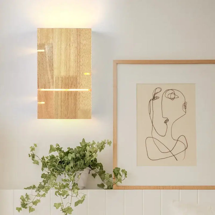 Applique Murale En Bois Beige Entaillé Idéale Ambiance Zen