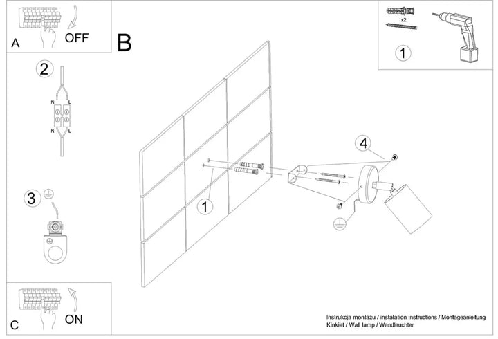 Applique murale verdo noir avec base cylindrique et support ajustable design moderne pour éclairage mural