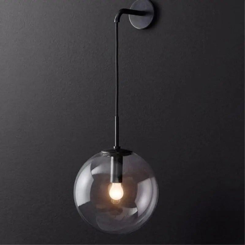 Applique Murale Boule En Verre Globe Suspendu