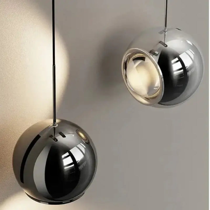Applique murale boule métal noir orientable style moderne