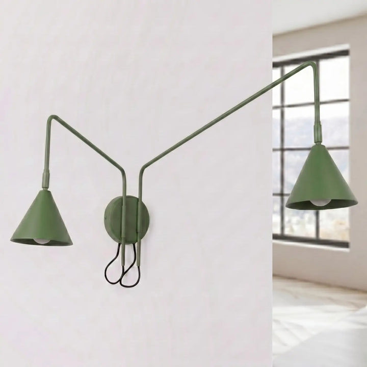 Applique Murale vert olive éteinte, vue rapprochée