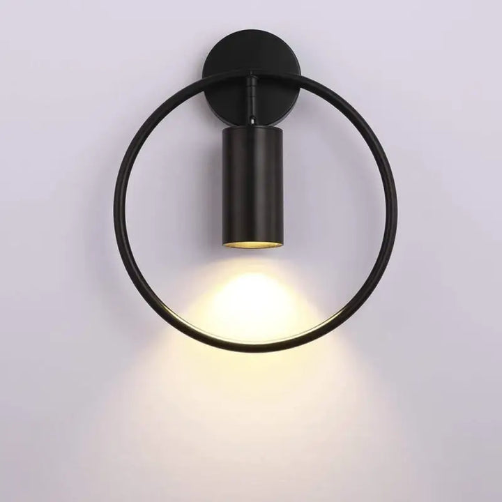 Applique Murale Bronze Doré Design Cercle Cylindre