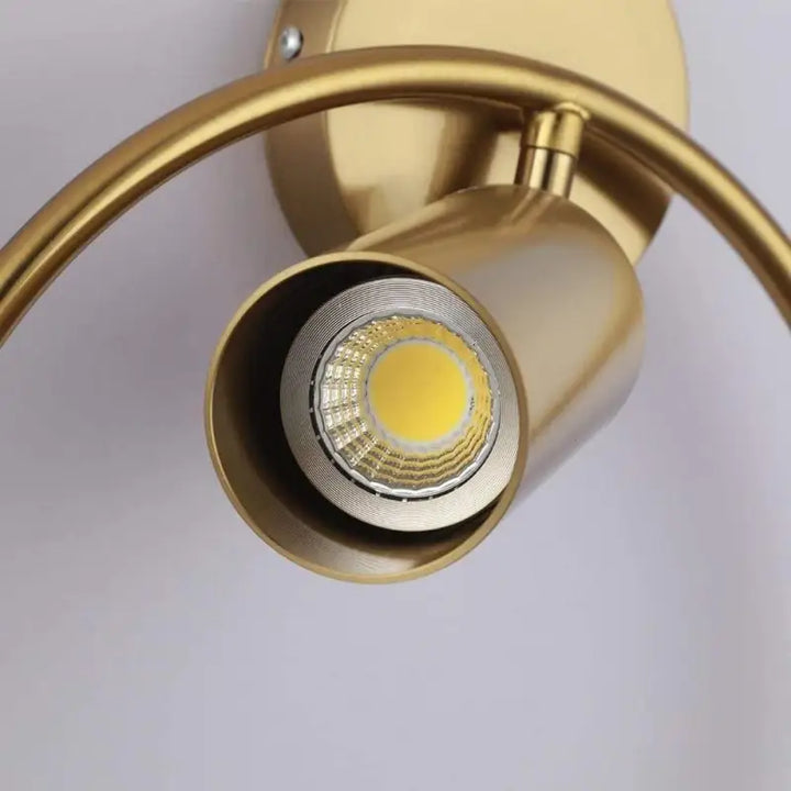 Applique Murale Bronze Doré Design Cercle Cylindre