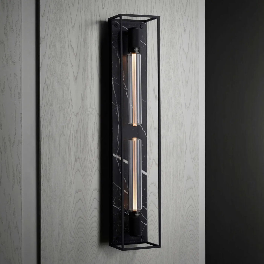 Applique murale Caged très grand modèle en marbre noir #couleur_noir
