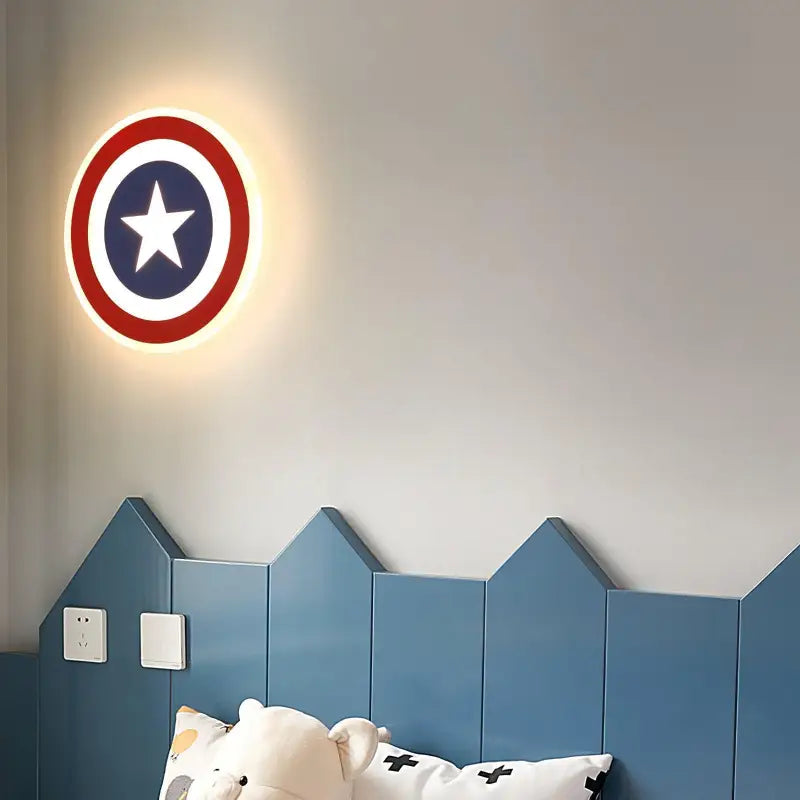 Applique Murale Captain America Bouclier en Aluminium