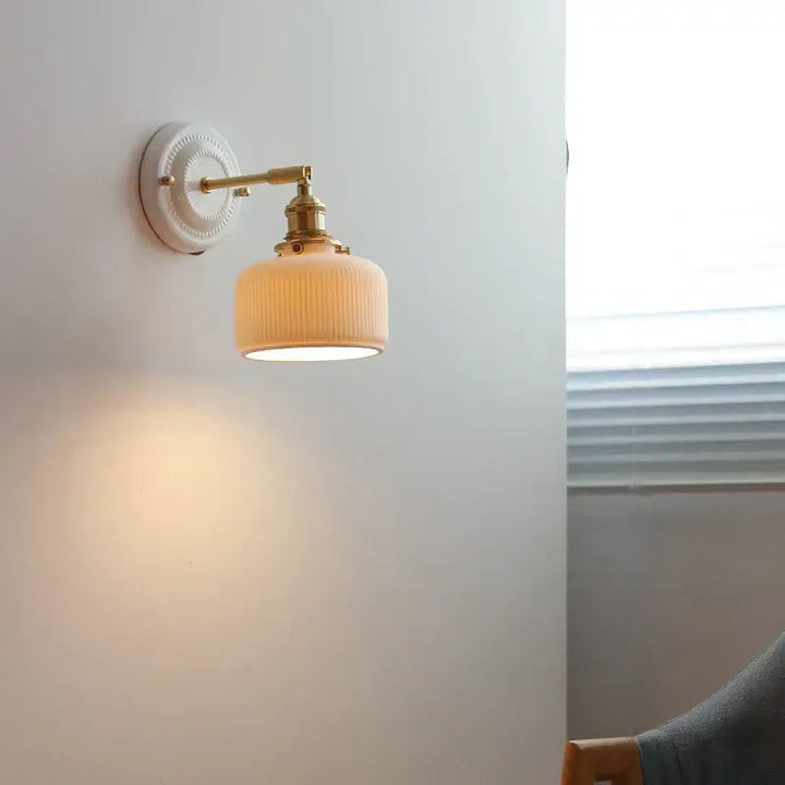 Applique murale en céramique design minimaliste blanche élégante