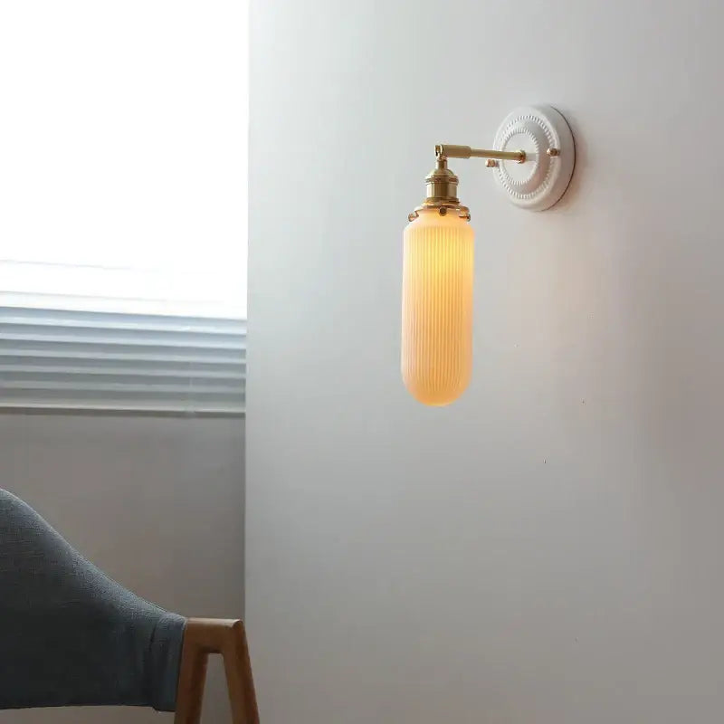 Applique murale en céramique design minimaliste blanche élégante