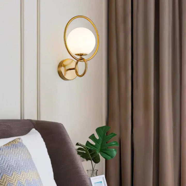 Applique Murale Cercle Led Design en Verre Dépoli