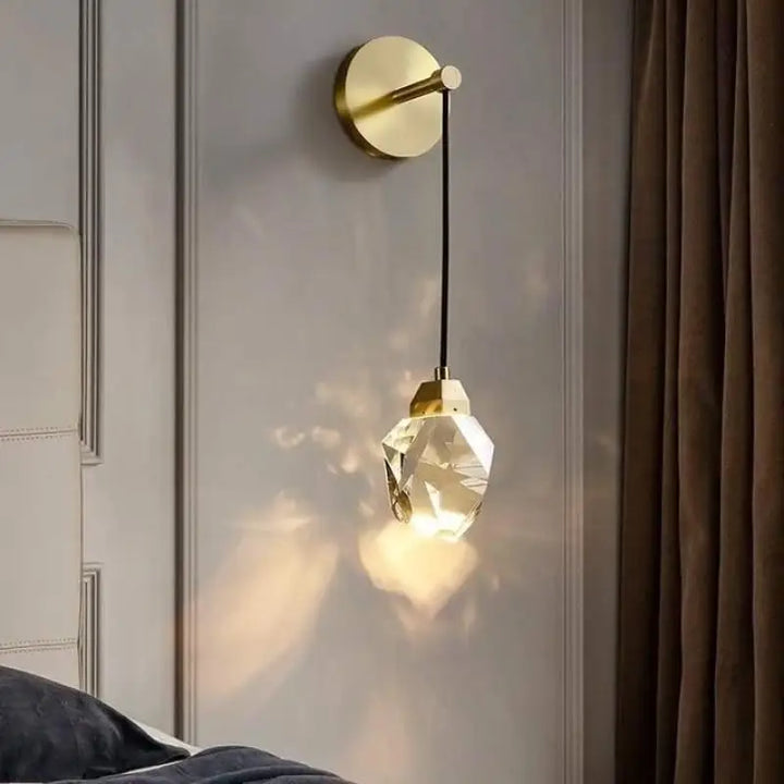 Applique Murale Chambre Moderne Cristal Doré