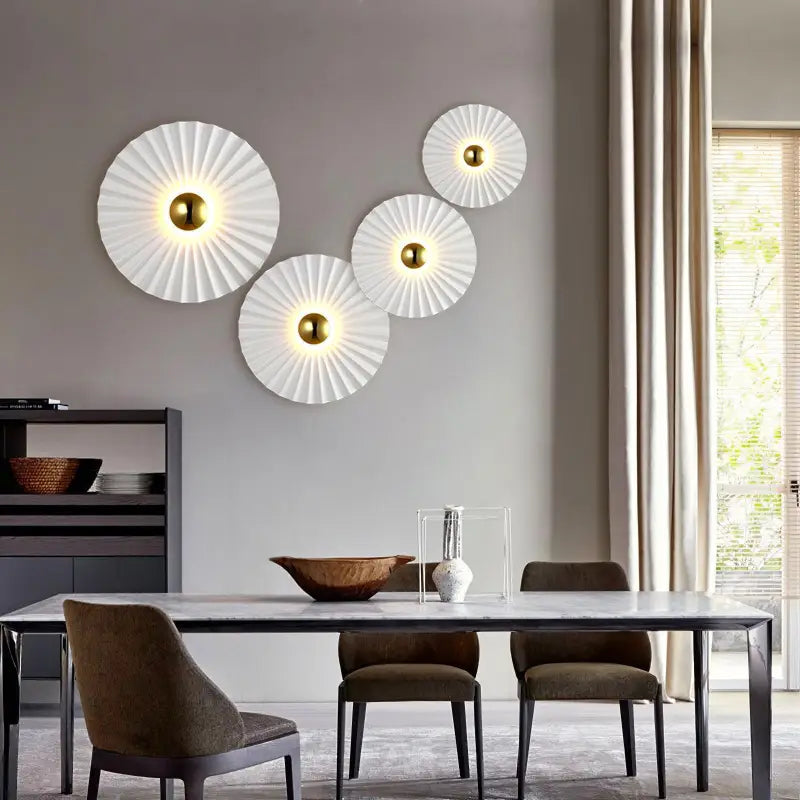 Applique Murale Circulaire en Aluminium et Verre