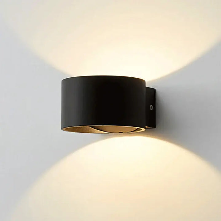 Applique Murale Circulaire Led Minimaliste Noir Et Blanc Élégante