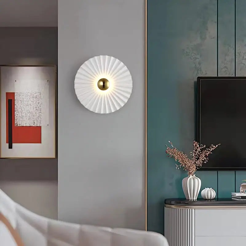 Applique Murale Circulaire en Aluminium et Verre