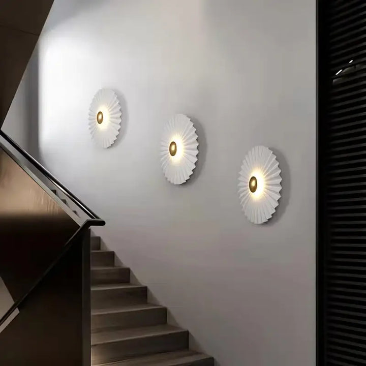 Applique Murale Circulaire en Aluminium et Verre