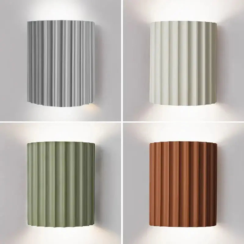 Applique Murale Colorée À L’Effet Cannelé Ambiance Douce