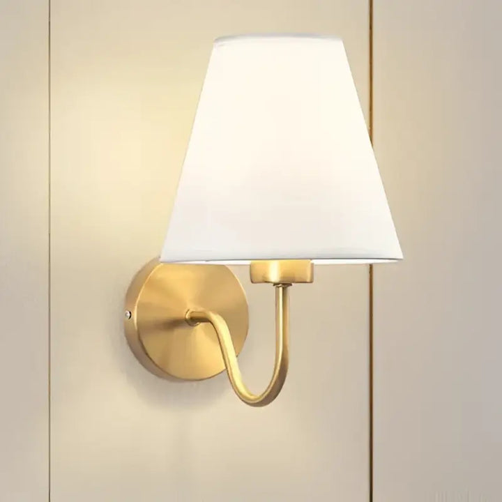 Applique murale contemporaine avec abat-jour tissu