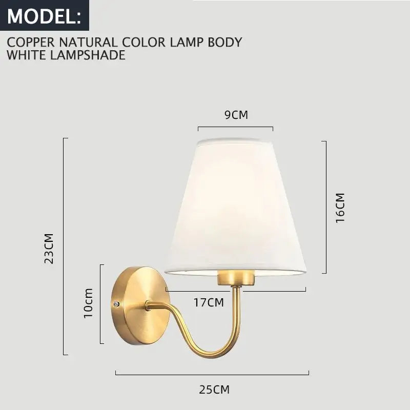 Applique murale contemporaine avec abat-jour tissu