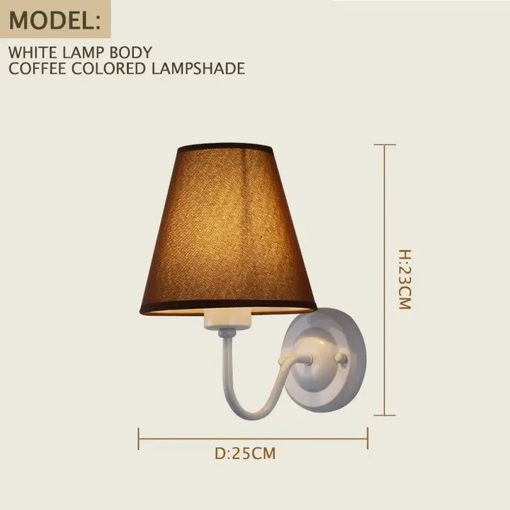 Applique murale contemporaine avec abat-jour tissu