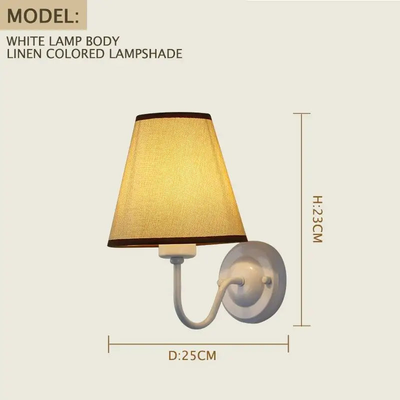 Applique murale contemporaine avec abat-jour tissu