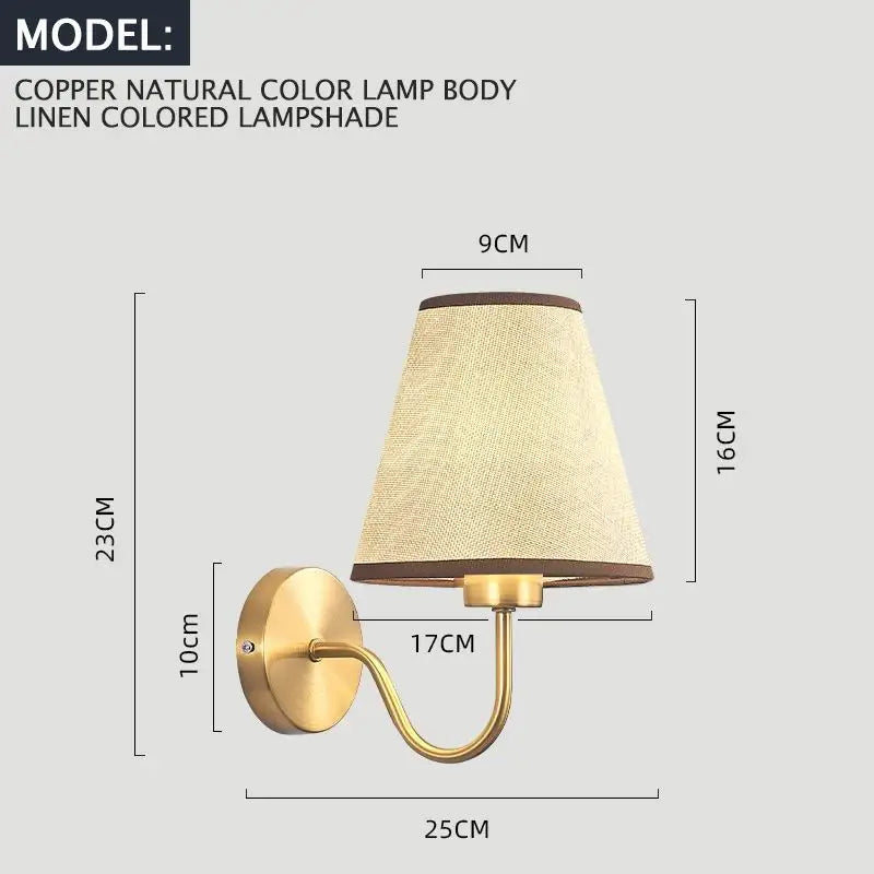 Applique murale contemporaine avec abat-jour tissu