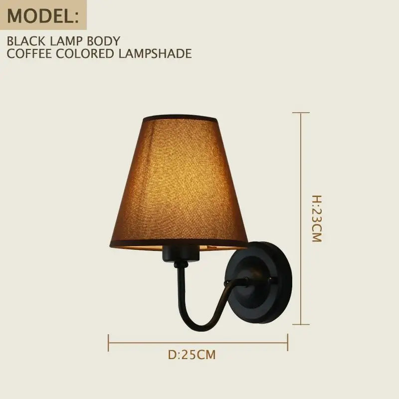 Applique murale contemporaine avec abat-jour tissu