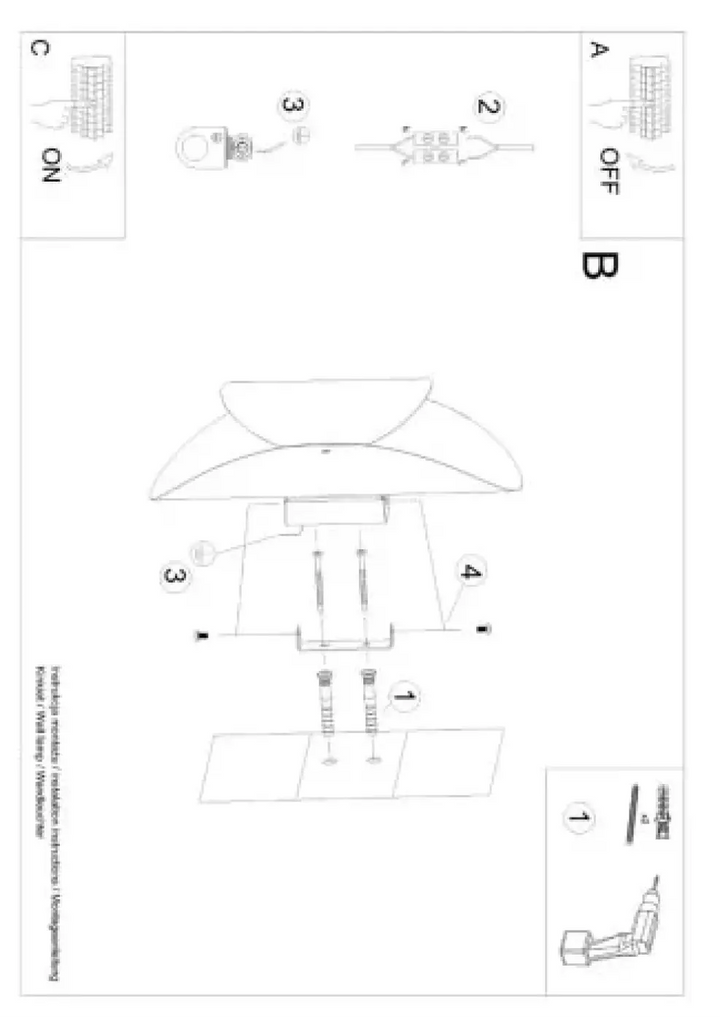 Applique murale blanche en plastique avec coque ovale d’acier et forme organique pour un éclairage moderne