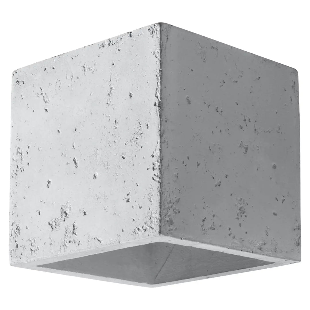 Applique murale quad en béton gris avec finition texturée et usée pour une magnifique décoration murale moderne